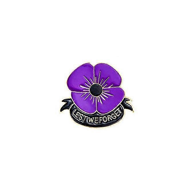 Unbrand Red Poppy Pins Lest We Forget Enamel Poppy Brooch Pins For Women Veterans Day Memorial Day Remembrance Day Gifts Purple 6 Pcs