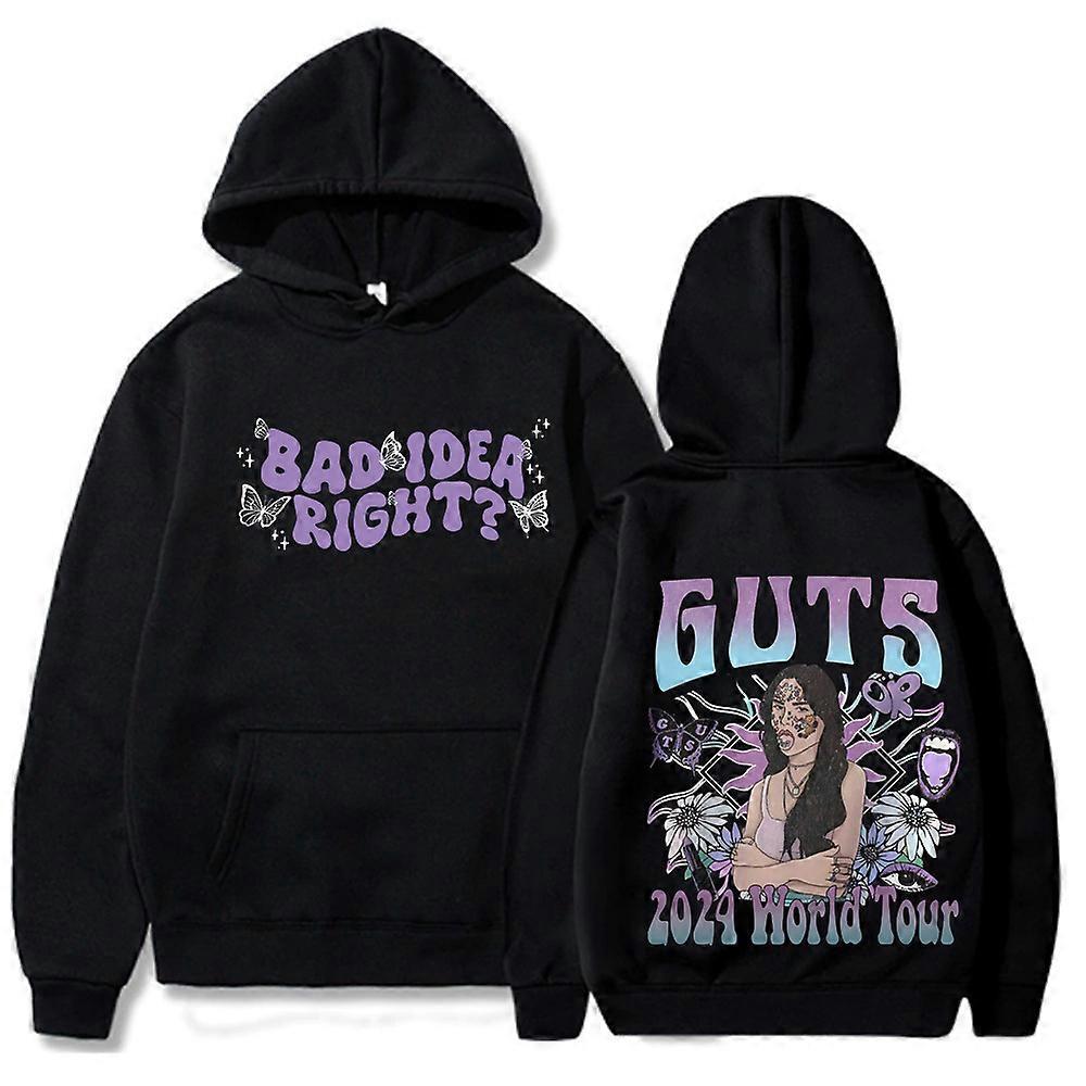 Unbrand 2024 Guts Olivia World Tour Hoodie Olivia Rodrigo Hooded Sweatshirt black S