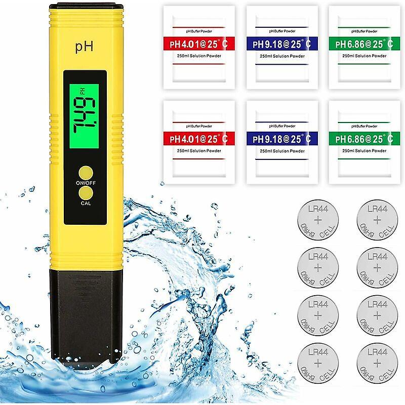 Dewenwils DWW-PH Testeur Electronique, Testeur de qualit de l'eau Digital LCD,Fonction D'talonnage Automatique et 0.00-14.00 Portable PH Mtre Numri...