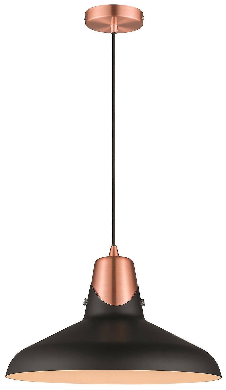 Spring Dome Ceiling Pendant Matt Black E27