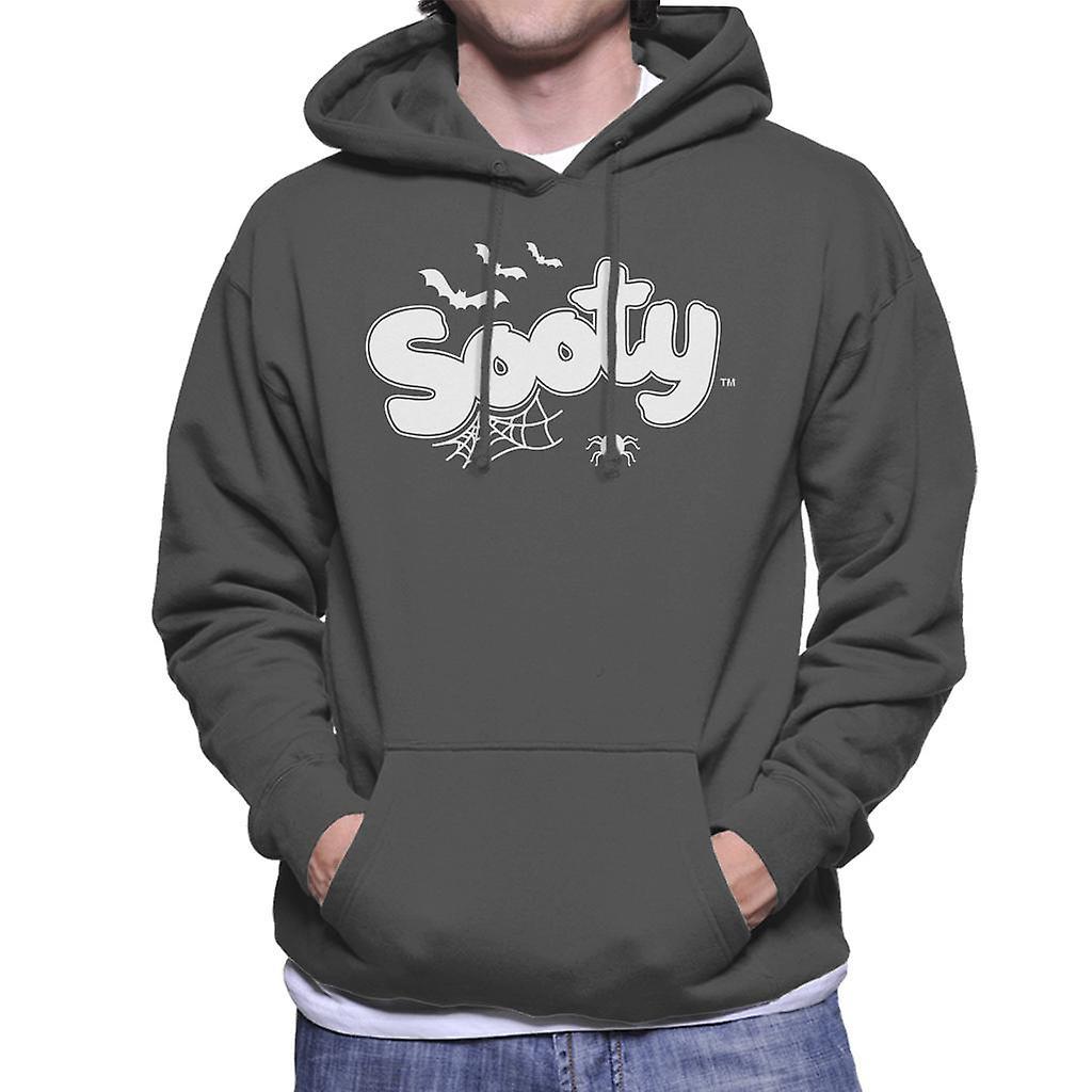 Sooty Halloween Glow In The Dark Logo Men's Hooded Sweatshirt Charcoal Small