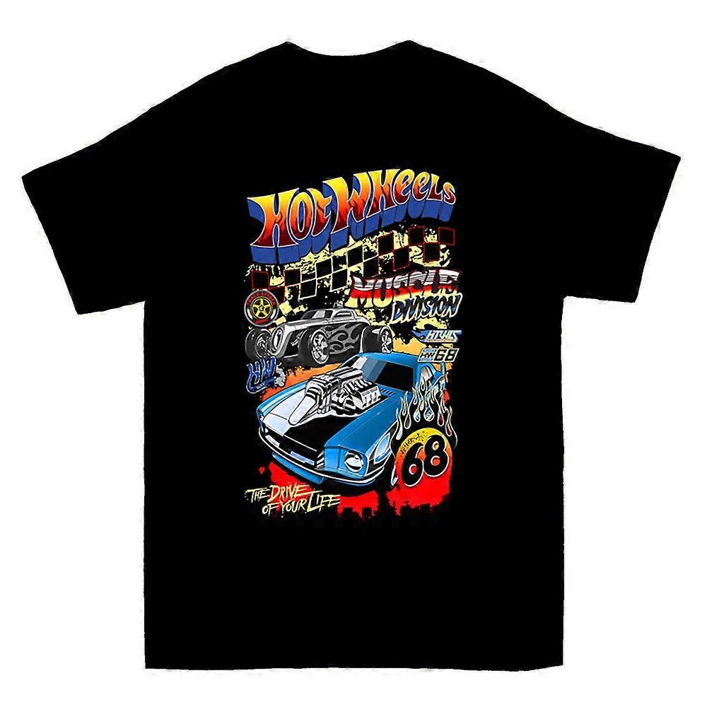 RockShark Hot Wheels Muscle Division Graphic T-shirt Black XXXL