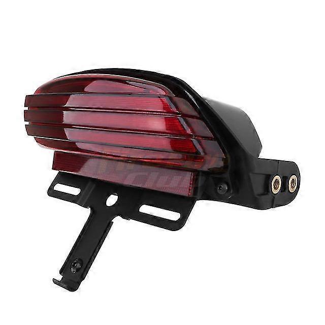 Jkw Motorcycle Lights Tri-bar Rear Lamp Red Led Brake Tail Light Bracket Mount For Harley Dyna Fat Bob Softail 2006-2015 Style3