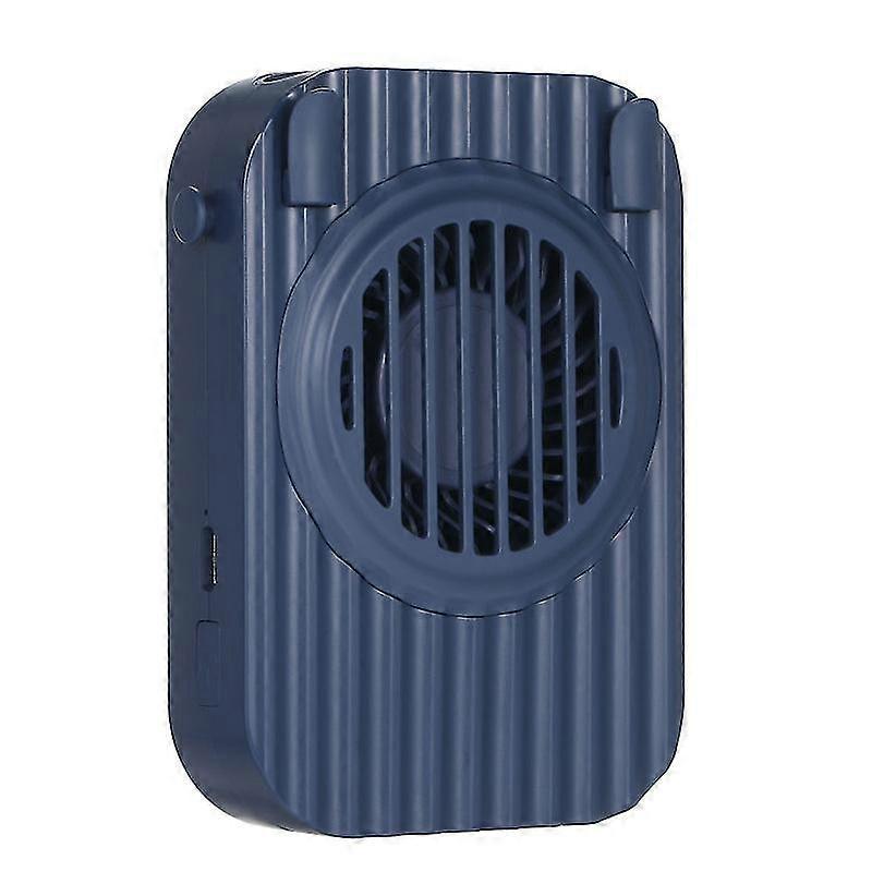 Yuysan Ultra-quiet Portable Neck Fan Mini Fan Leafless Fan Rechargeable Fan Dark blue