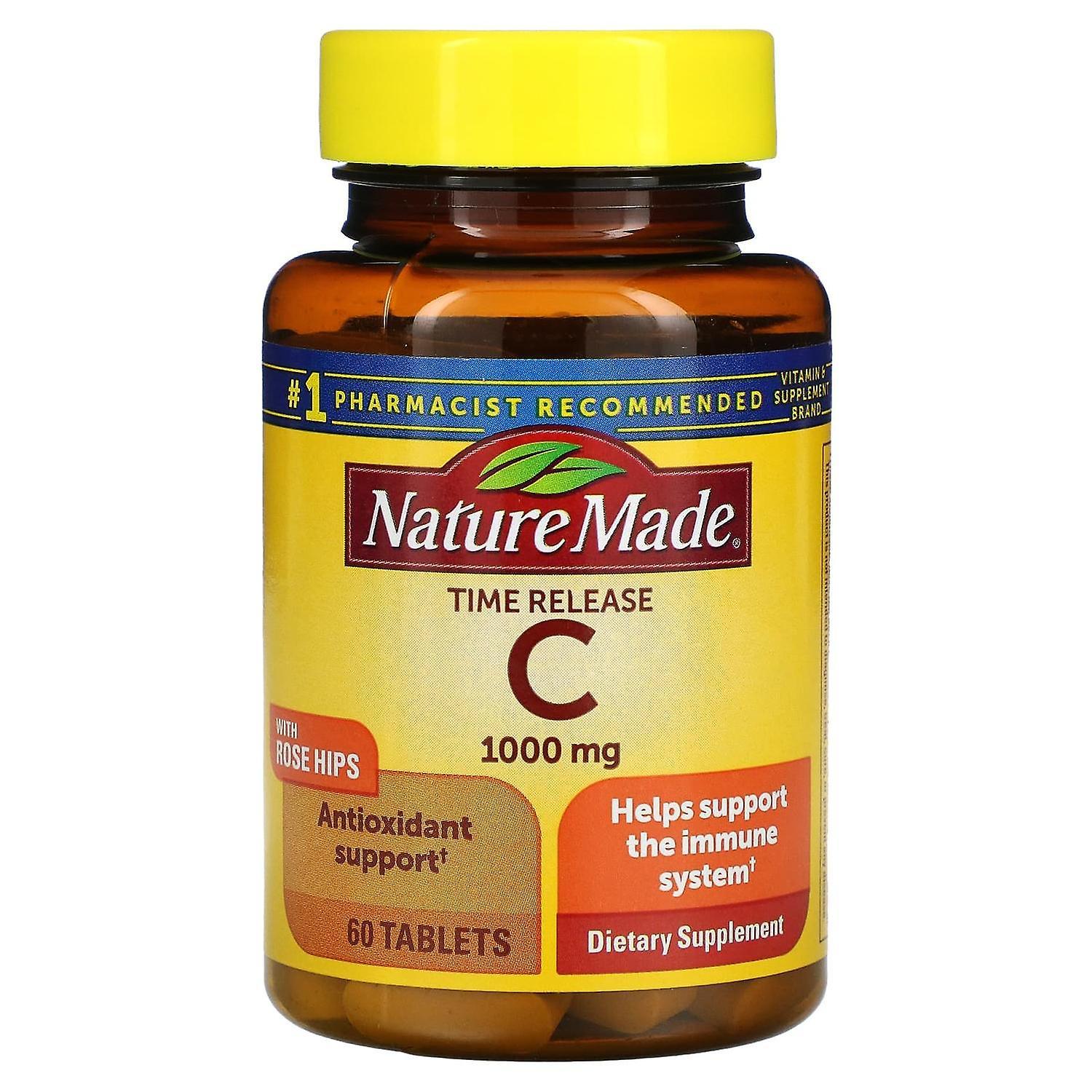 Nature Made, Vitamin C With Rose Hips, Time Release, 1,000 mg, 60 Tablets