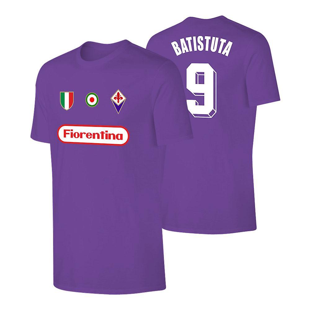 Soccer Tees Fiorentina retro t-shirt Gabriel BATISTUTA - Purple 3XL