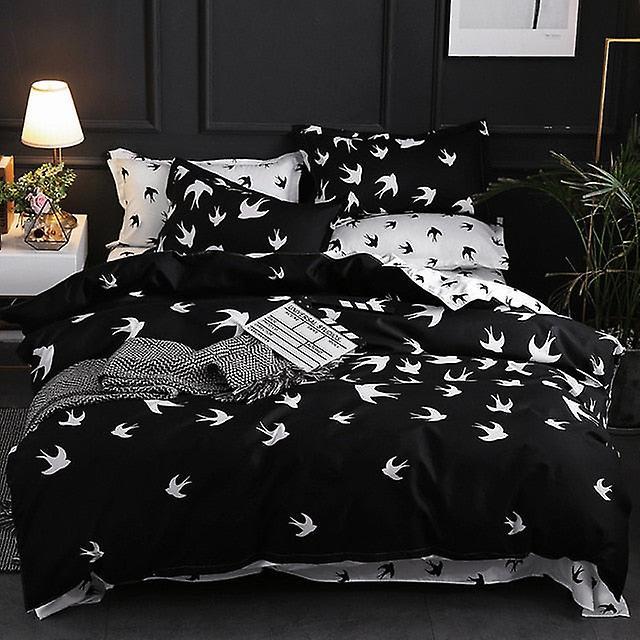 Slowmoose Modern Geometric Print Luxury Duvet Cover Set Swallow Single 3pcs 150x200 / Set