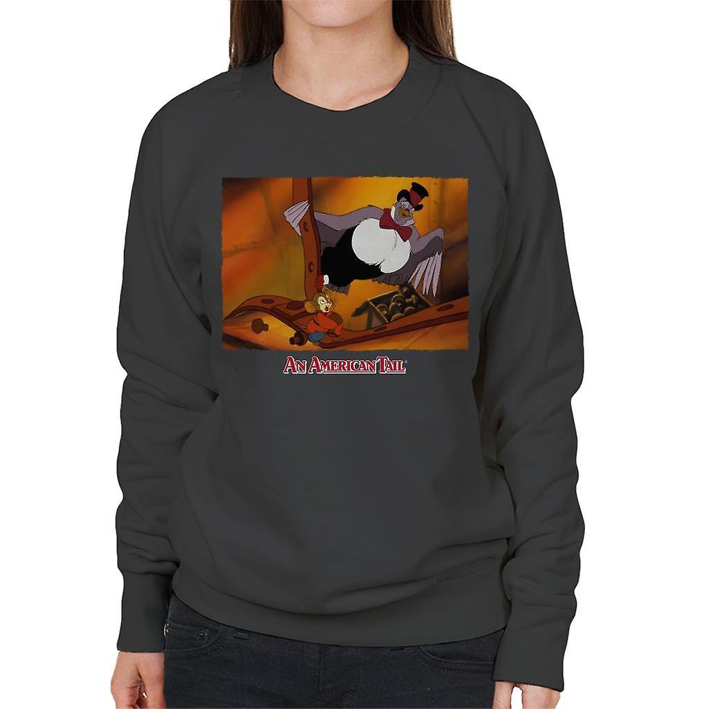 An American Tail Fieval And Henri Le Pigeon Women's Sweatshirt Charcoal Small