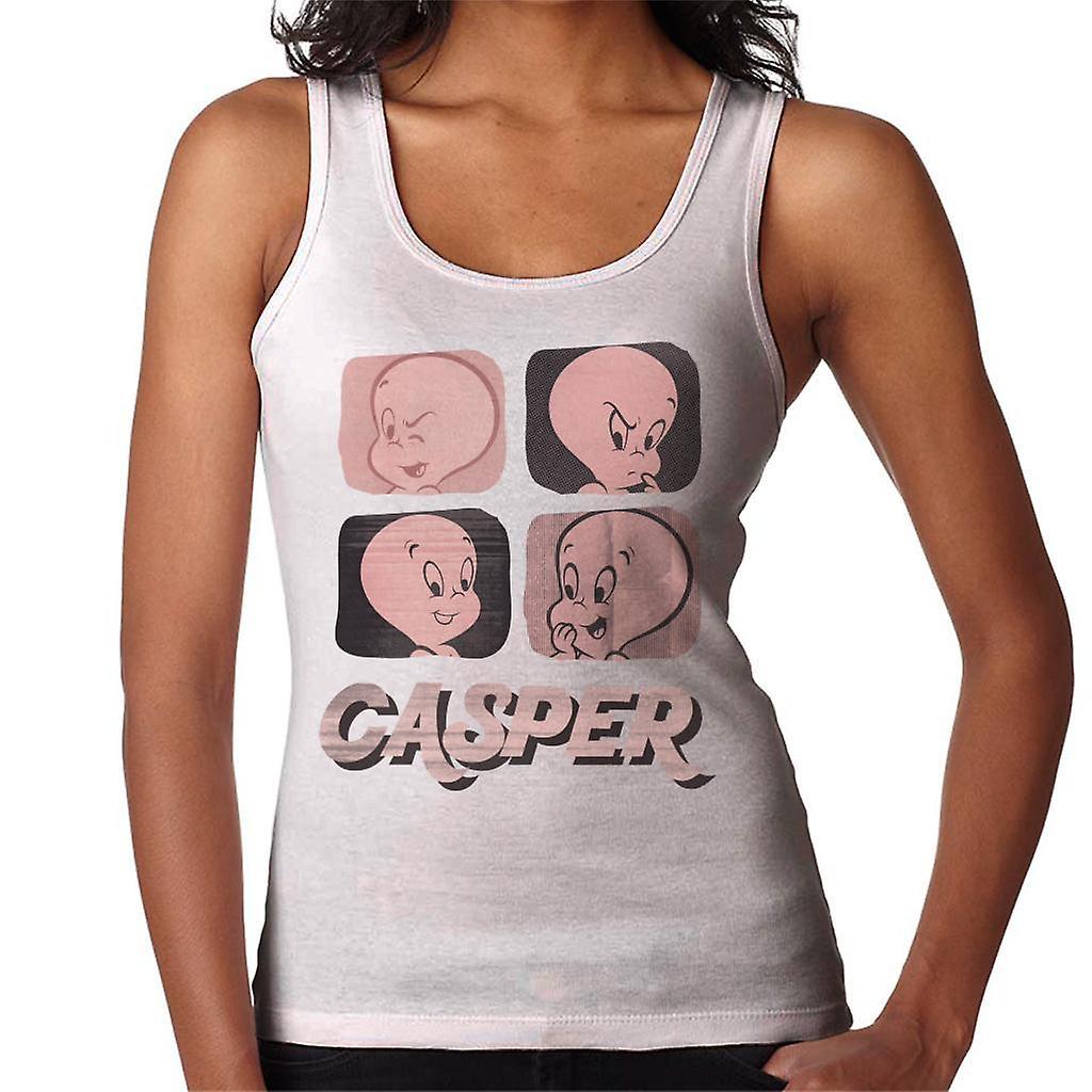 Casper The Friendly Ghost Facial Expressions Women's Vest White XX-Large