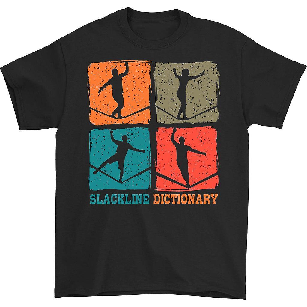 HISHARK Slackline dictionary t-shirt Black L