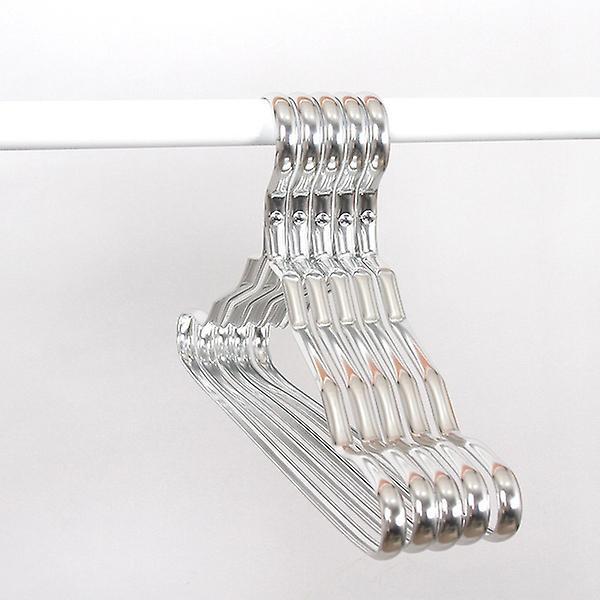 Jasoup 10 Pieces Of Anti-deformation Aluminum Alloy Multifunctional Hangers Silver 10pcs