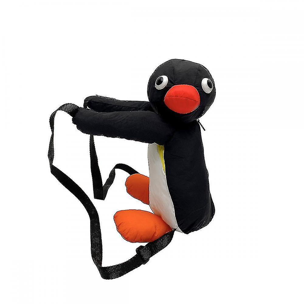 Penguin Plush Backpack Cartoon Cute Pingued Plush Toy Soft Stuffed Animal Shoulder Bag For Kids Girls Christmas Birthday Gifts