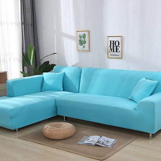 Slowmoose Solid Color Corner Sofa Covers For Living Room, Elastic Spandex Slipcovers color 24 4-seat 235-300cm 1pc