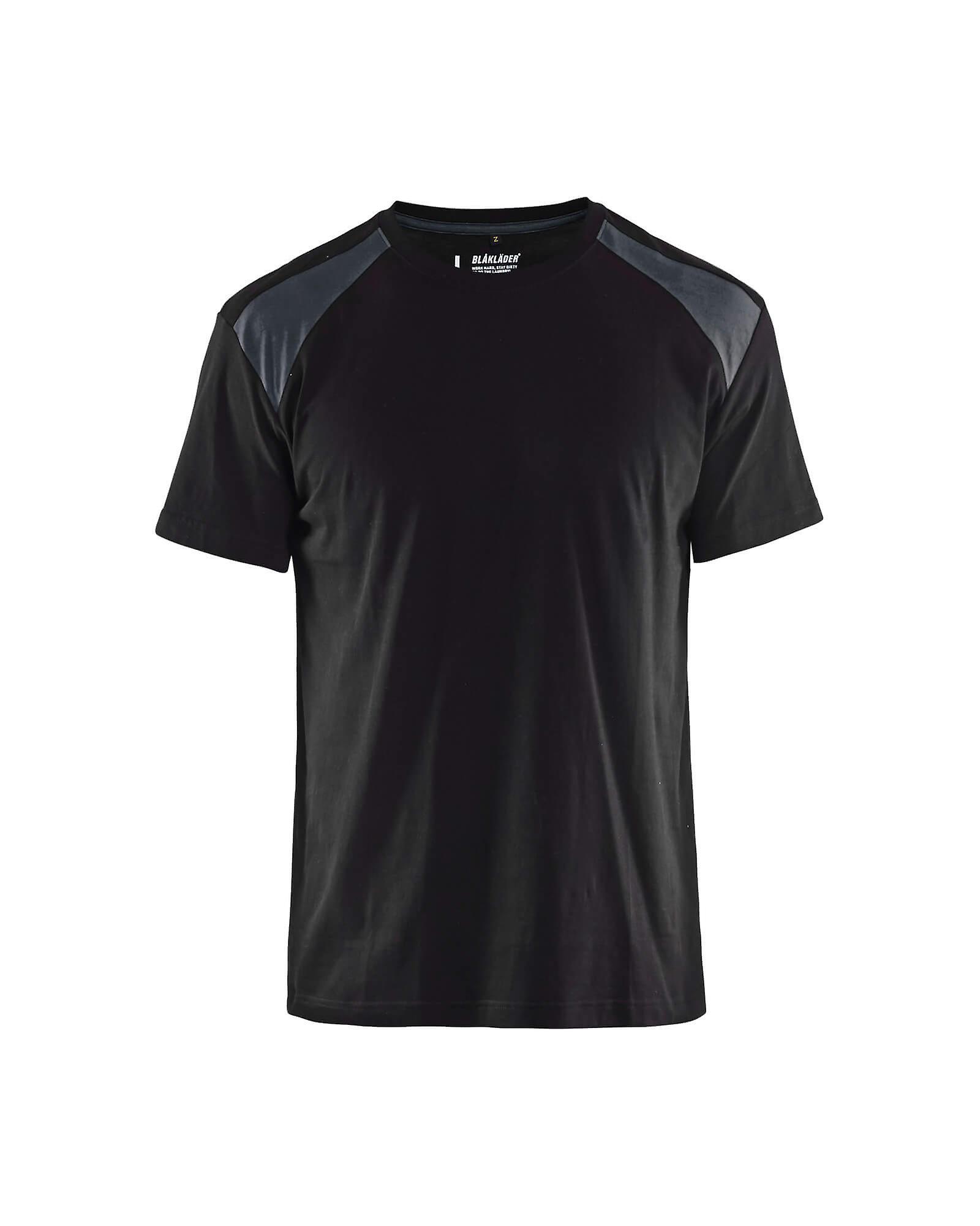 Blaklader 3379 t-shirt 2-tone cotton - mens (33791042) - (colours 1 of 2) Black/dark grey S