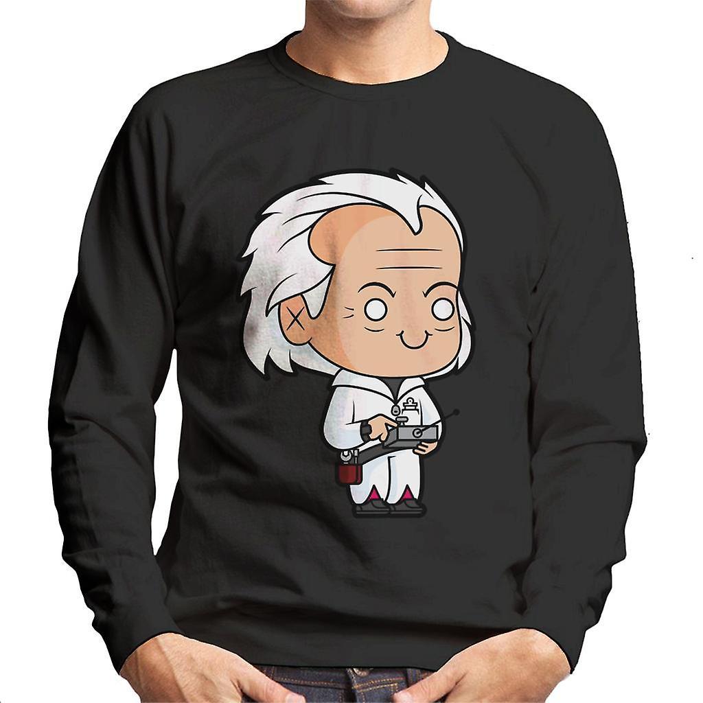 Back to the Future Dr Emmett Brown Kawaii Men's Sweatshirt Black Large