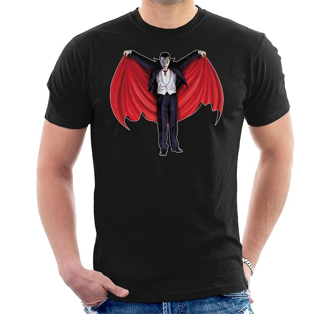 Dracula Cape Full Men's T-Shirt Black X-Large