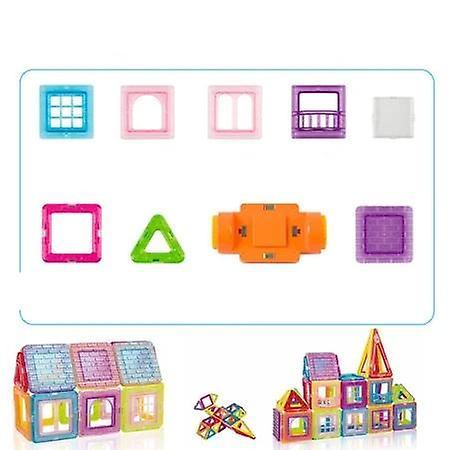 Slowmoose Mini Magnetic Building Blocks- Construct Designer Model 56pcs