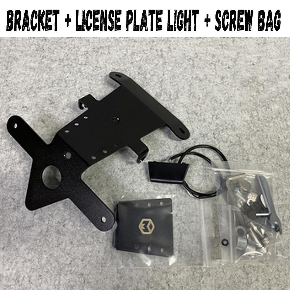 Muggys For Brixton Crossfire 500 500x Short Tail License Plate Frame Motorcycle Accessories Locomotive Folding License Plate Frame Black