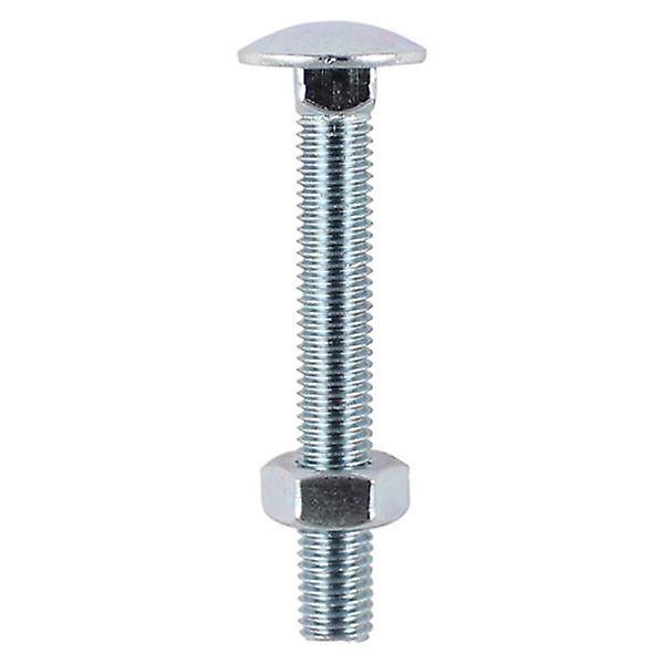 TIMco M12 x 260mm Carriage Bolt With Hex Nut - Zinc Qty 10