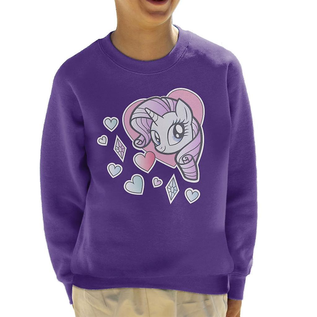 My Little Pony Rarity Heart Kid's Sweatshirt Purple Large (9-11 yrs)