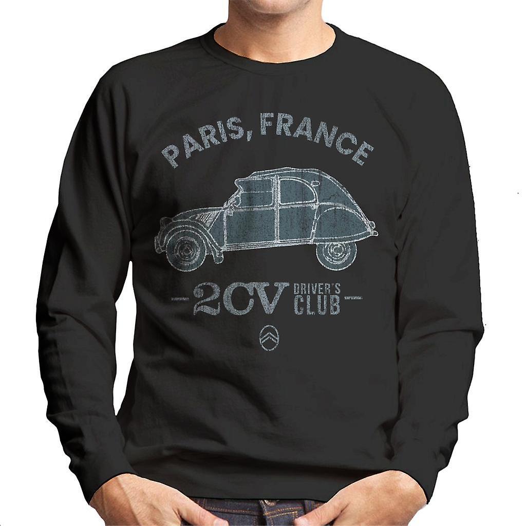 Citro�n Citroen 2CV Drivers Club Paris France Men's Sweatshirt Black XX-Large