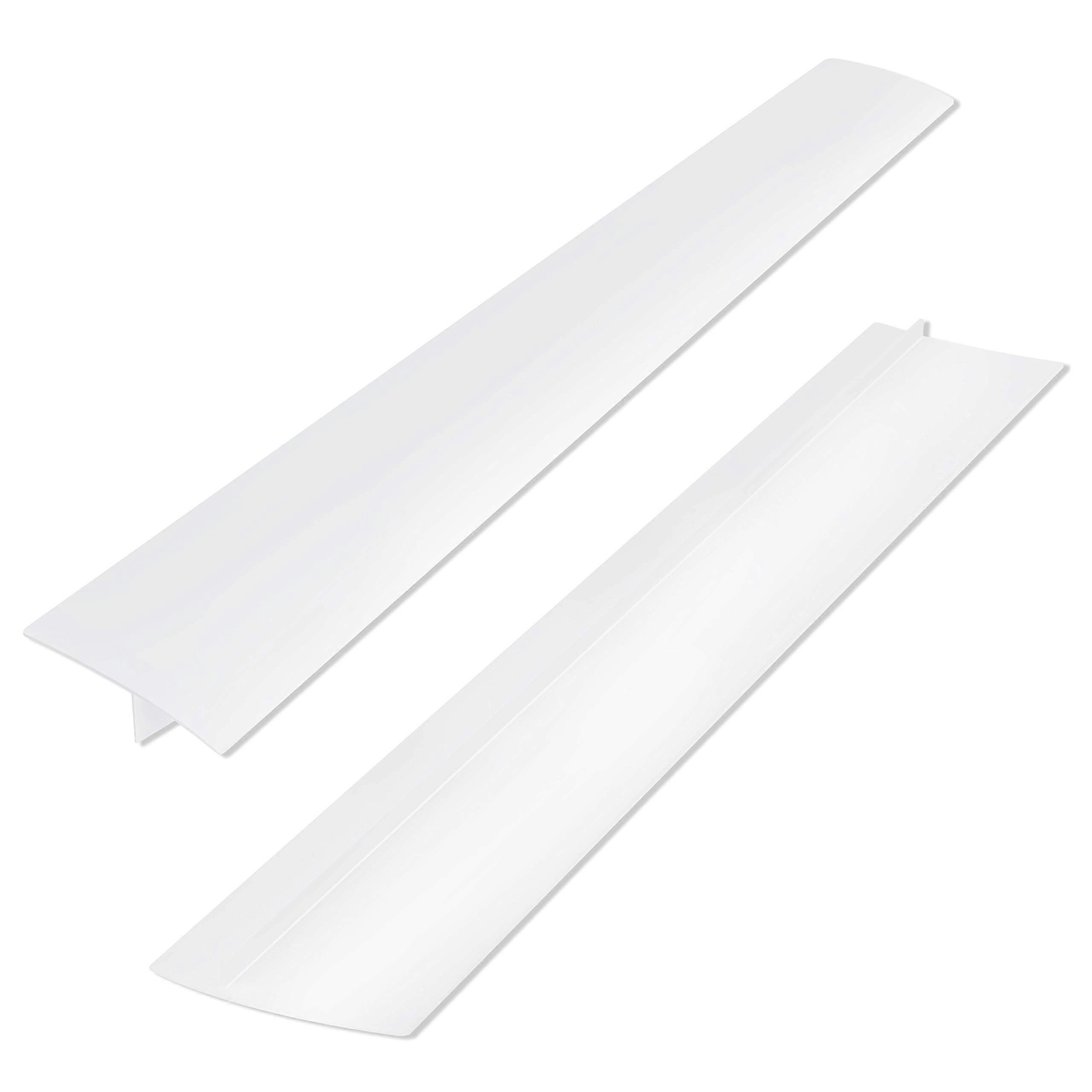 Botribas 2pcs Kitchen Silicone Stove Counter Gap Filler Spill Bits Seal Strip for Cooker, 21inch White