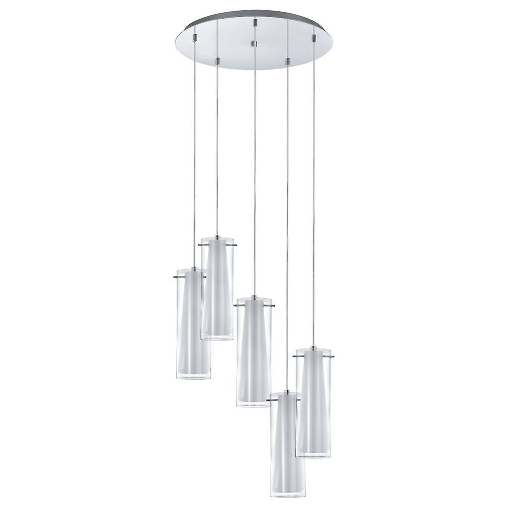 Eglo Lighting Pinto 5 Light Cluster Pendant Polished Chrome, E27