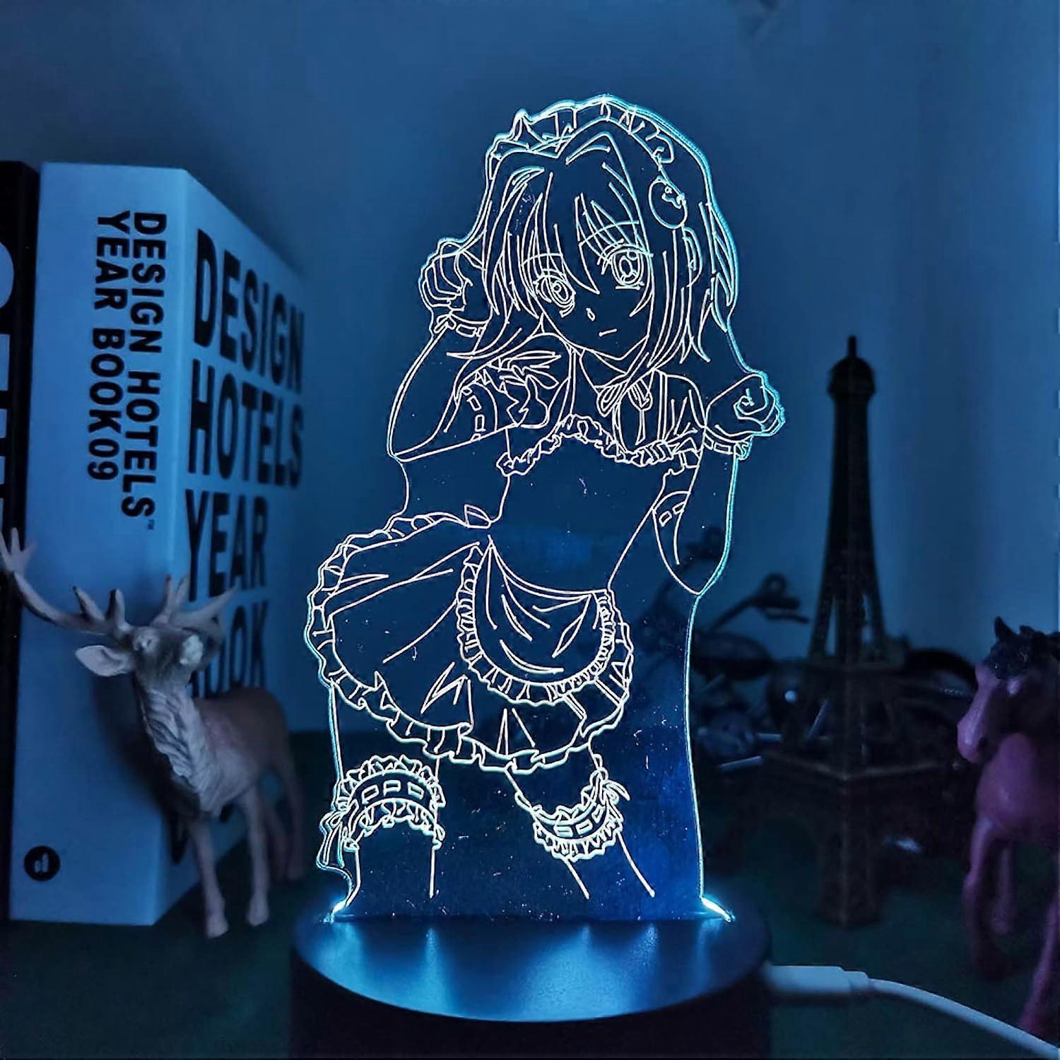 Xcy DxD Koneko Toujou Led Night Light For Bedroom Decor Nightlight Birthday Gift Anime 3d Lamp Koneko Toujou High School DxD