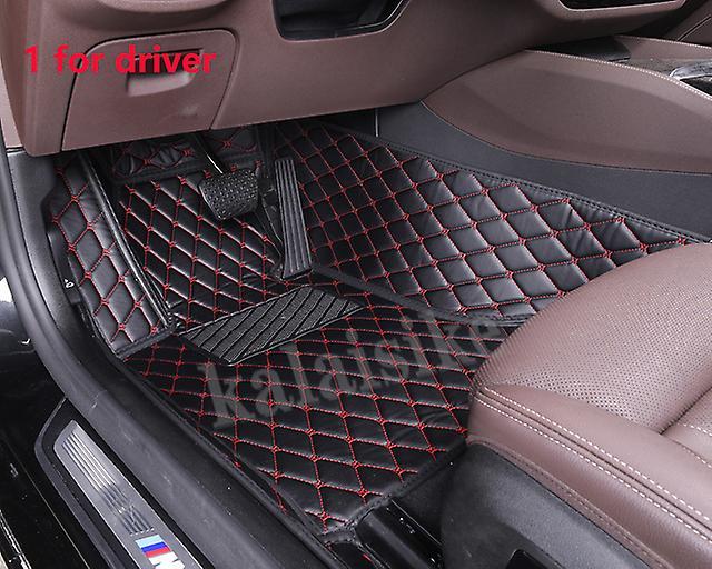 Custom Car Floor Mat For Bmw 5 Series All Model Year E34 E39 E60 E61 F07 F10 F11 F18 G30 F90 G31 G38 Auto Accessories Carpets black red driver