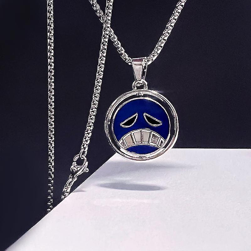 Manchalk Ace Necklace For Women Men Anime Metal Necklaces Jewelry Rotating Pendant Chains Choker Collares Charm Gift snake chain