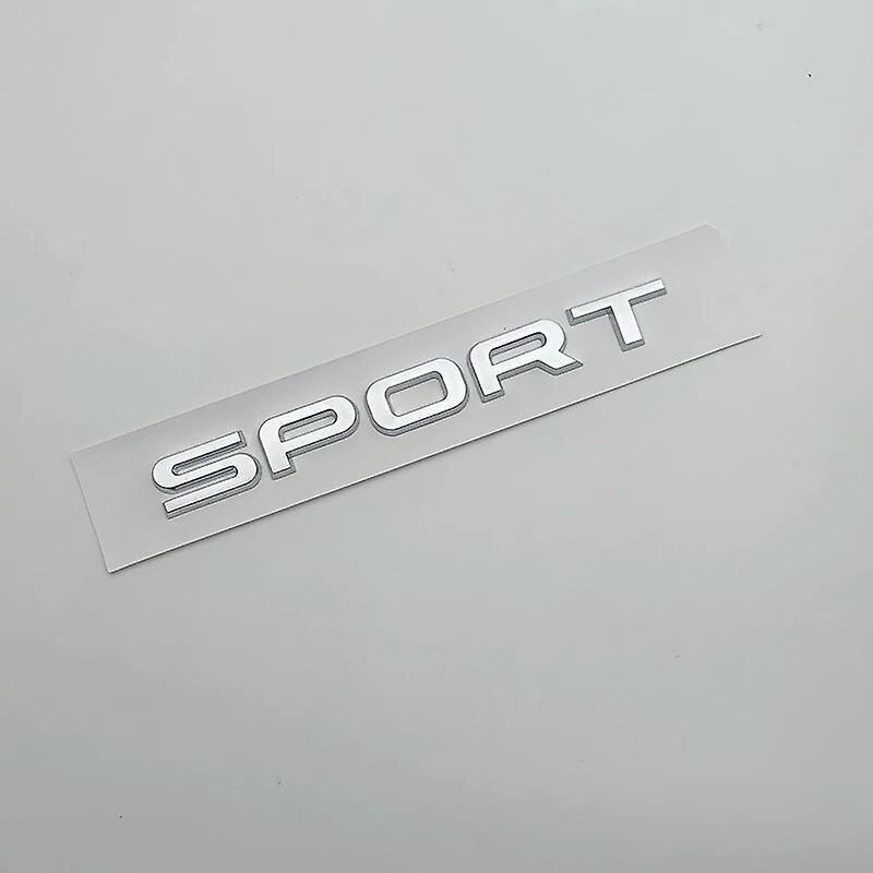 Hikig 3d Abs Black Logo Sport Emblem Car Trunk Badge Decal For Land Range Rover L320 L494 L550 Svr Discovery Sport Sticker Accessories Matt Silver