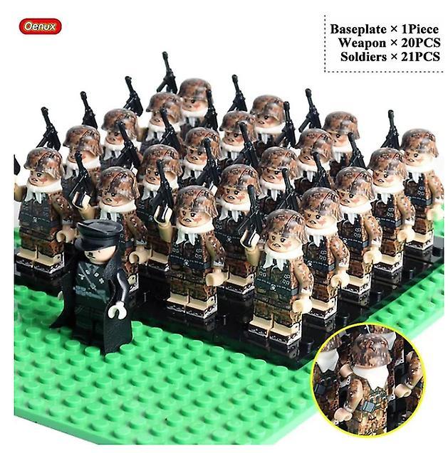 YM Studio New Arrival WW2 Mini German Army Soldiers Figures Small Building Block Classic Truck Tank Model Block Brick