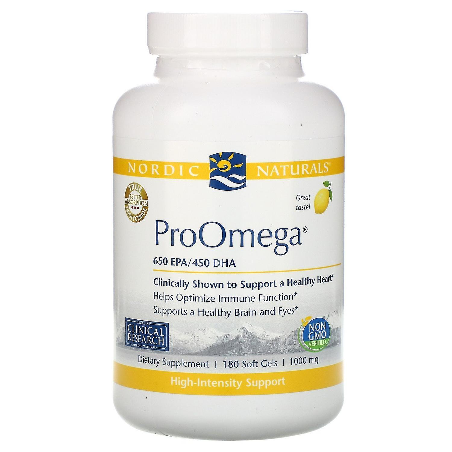 Nordic Naturals, ProOmega, Lemon, 1,000 mg, 180 Softgels