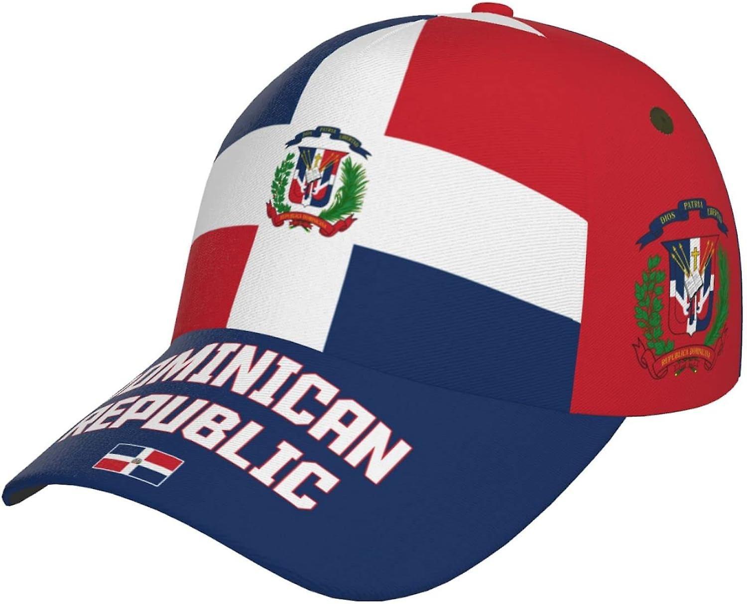 Kerota Dominican Republic Flag Cool Baseball Cap 3D Full Print Adult Unisex Adjustable Hat Soccer Patriotic Caps bm-5300 color629