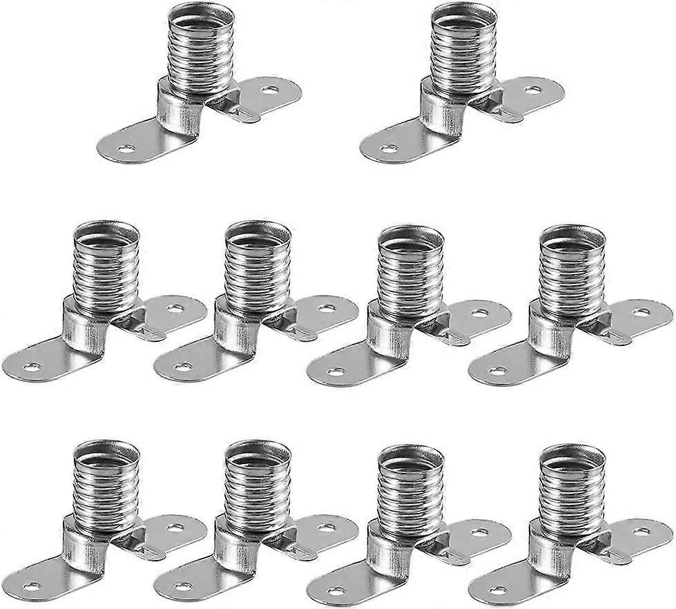 Kensty 10pcs E10 LED Light Bulbs Lamps Socket Base Screw Mount Bulb Holders for Home Experiment Circuit Electrical Test Accessories