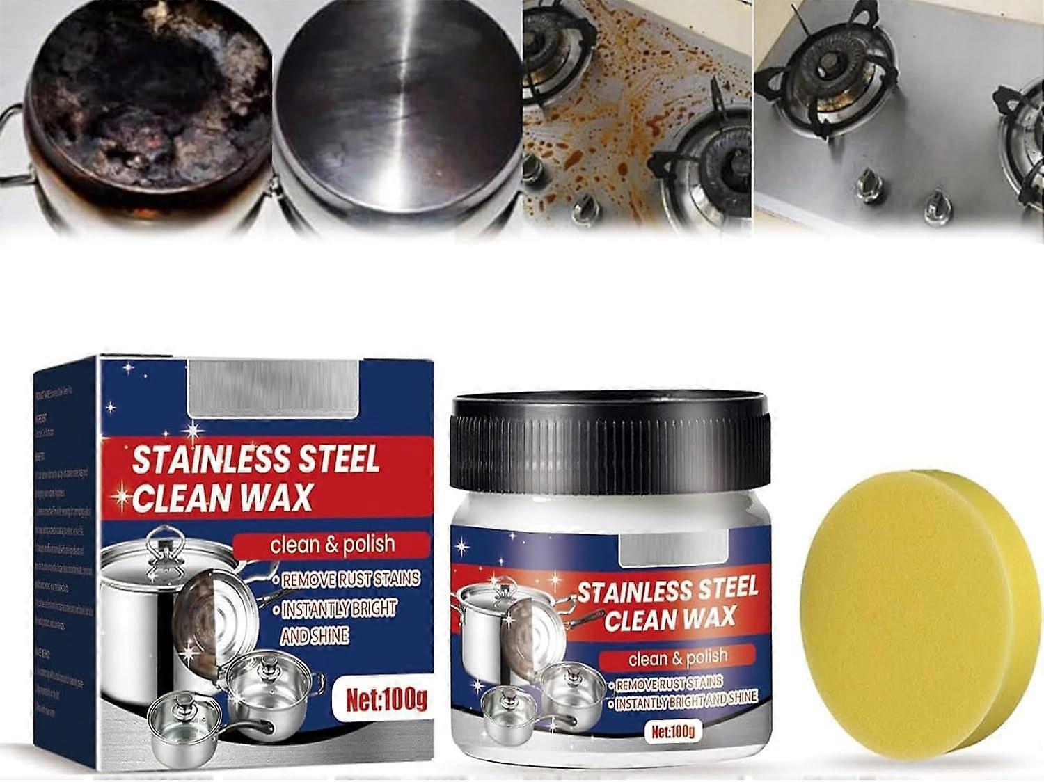 Unbrand Stainless Steel Clean Wax, Magical Nano-Technology Stainless Steel Cleaning Paste, Stainless Steel Cleaner & Metal Polish, Stainless Wax Cl..