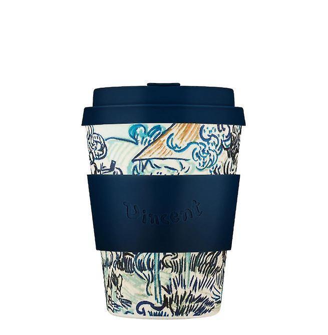 Ecoffee Cup 12oz Vincent Van Gogh Plant-based Eco Reusable Coffee Cup With Lid Almond Blossom