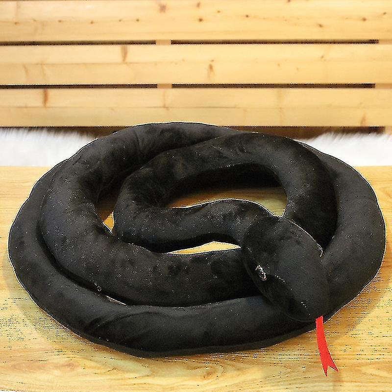 Cryin 1pc 200cm/300cm Giant Snakes Plush Toy Simulation Long Golden Python Stuffed Snake Plushie Children Boys Gift Home Decoration black