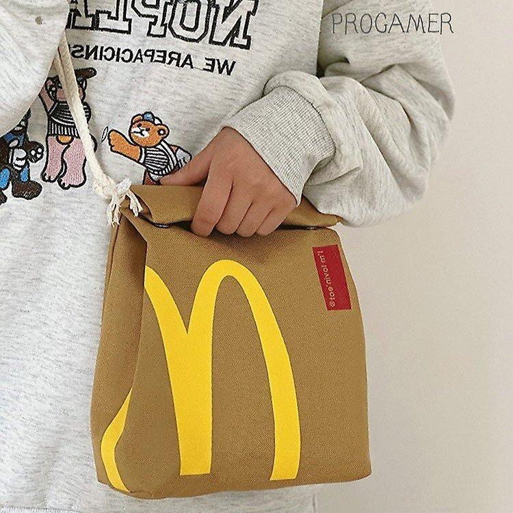 Sfygv Personalized Mcdonald's Paper Bag, Same Style Crossbody Bag, Large Capacity Primary School Bag, Unisex Outdoor Leisure Backpack