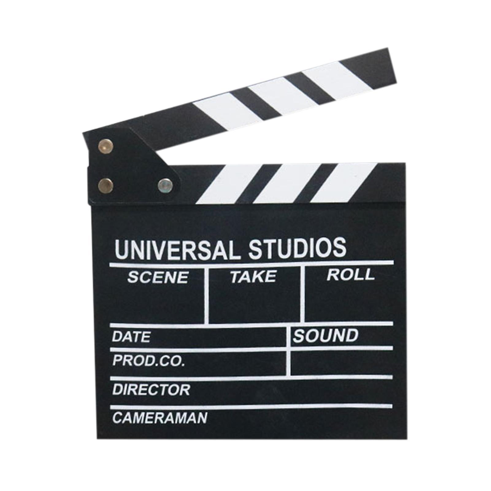 Bluethy Film Clapboard Lightweight Portable Stable Film Director Clapboard Action Movie Clapper Board For Studio Live Black L