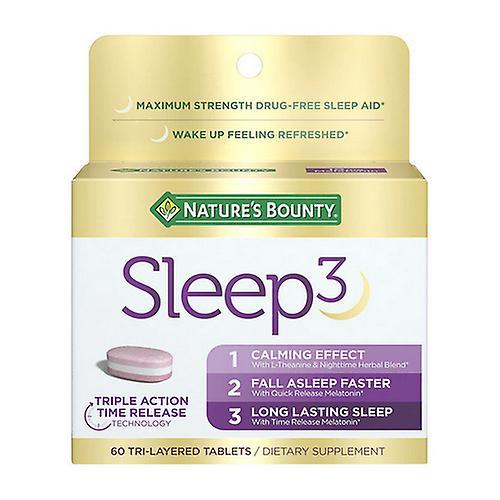 Natures Bounty Nature's Bounty  Sleep3 Tri-Layered, 60 Tabs (Pack of 1)