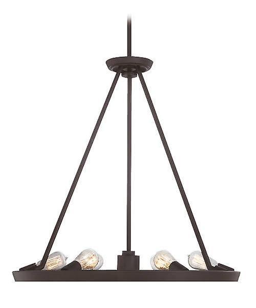 Theater Row 6 Light Pendant Chandelier Light Western Bronze E27