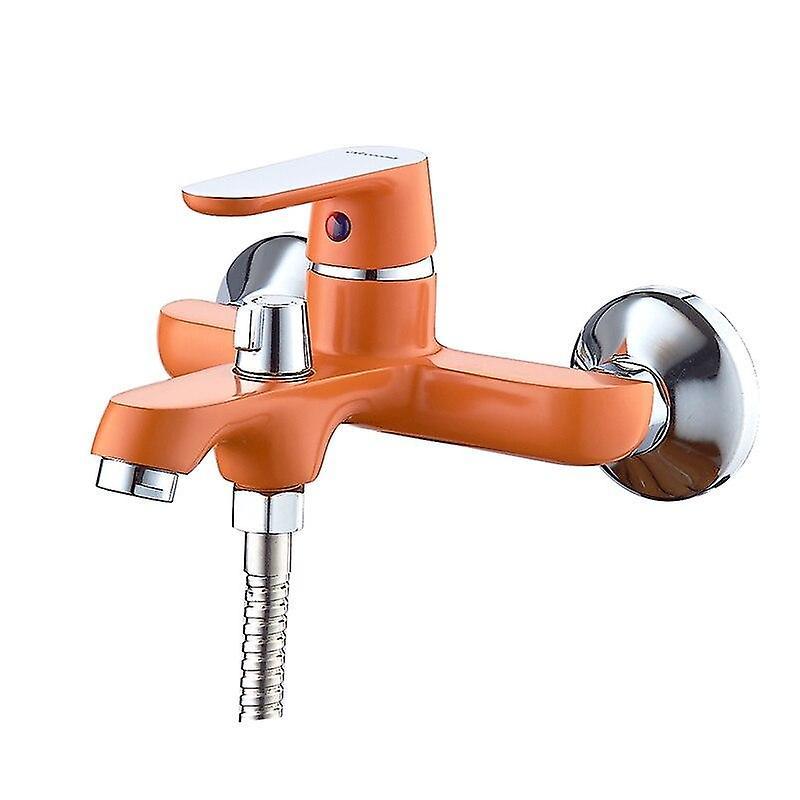 Slowmoose Classic Colorful Bathtub Faucet Shower Set Orange