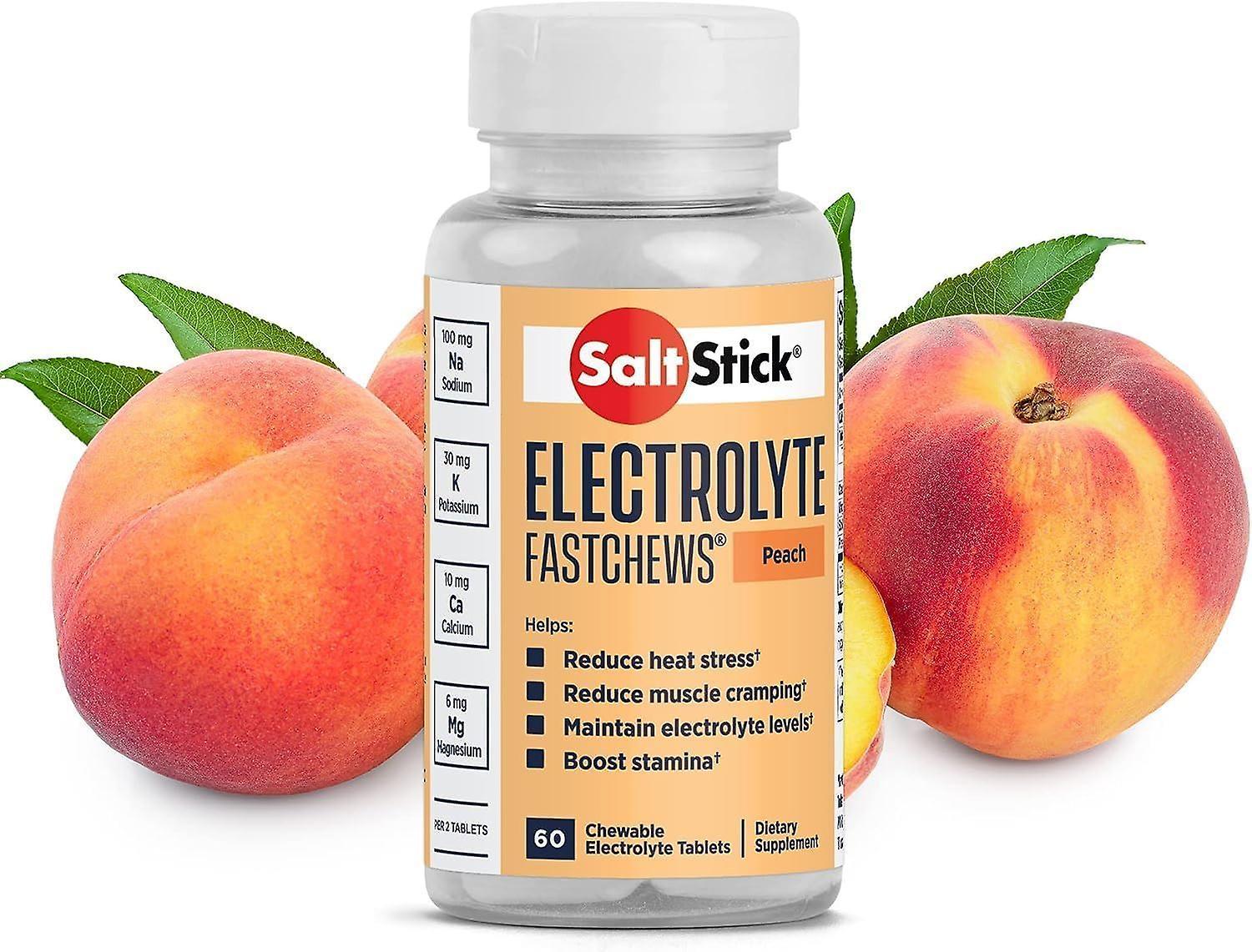 SaltStick Electrolyte FastChews - 60 Tablets - Peach