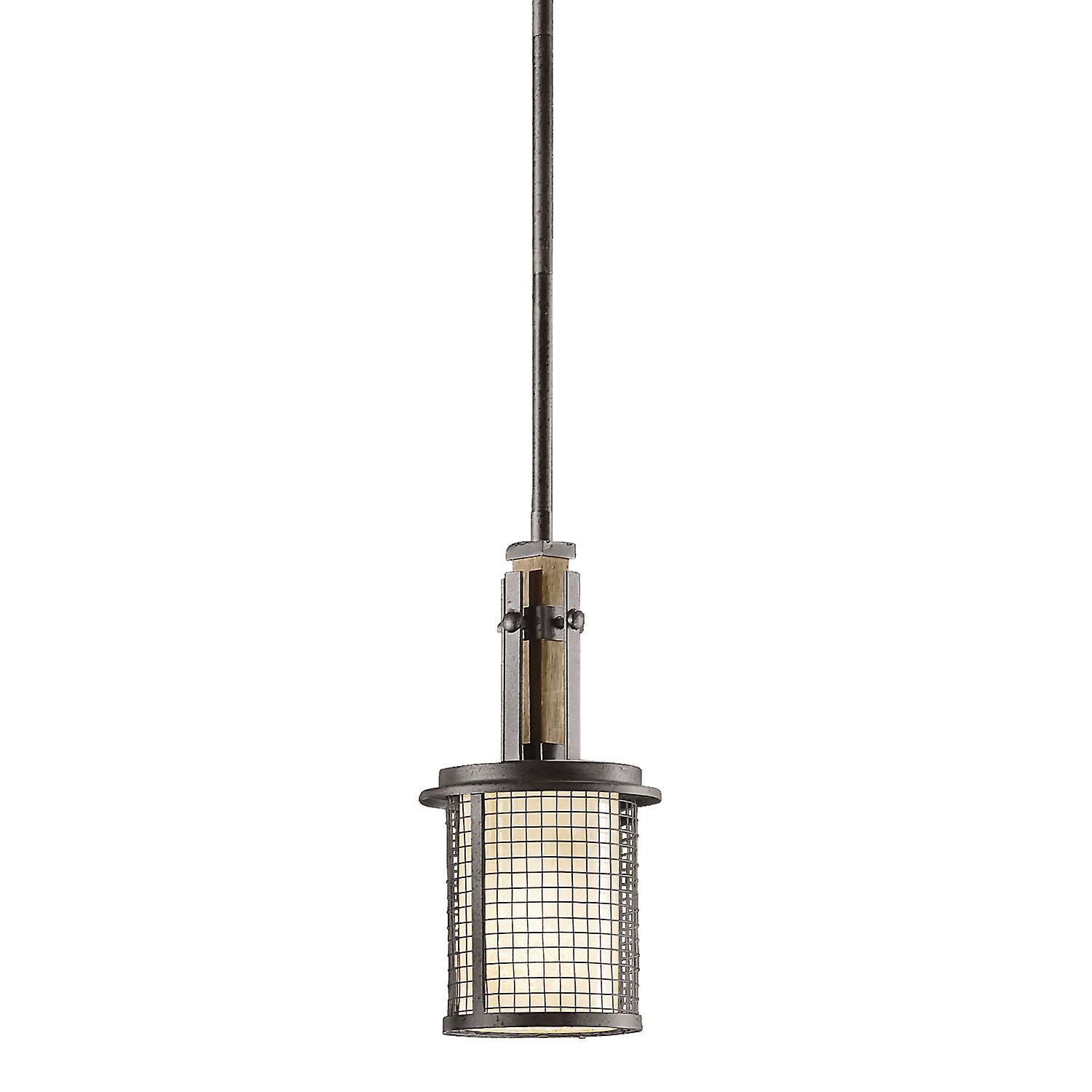 Elstead Lighting Ahrendale 1 Light Ceiling Mini Pendant Iron, E27