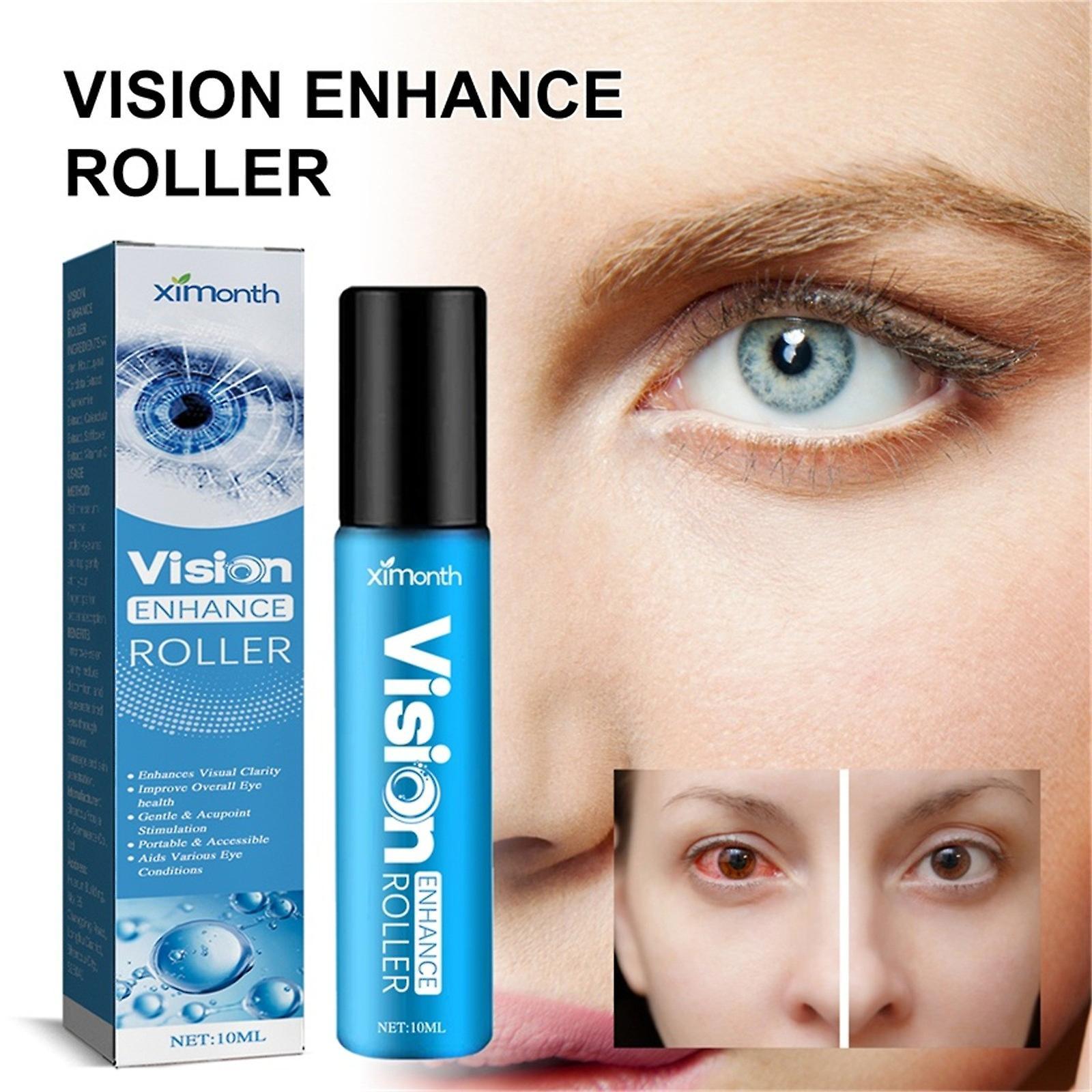 Flye Vision Enhance Roller, Vision Enhance Roller, Vision Enhance Roller, Enhances Visual Clarity, Relieve Eye Strain, 10ml Blue