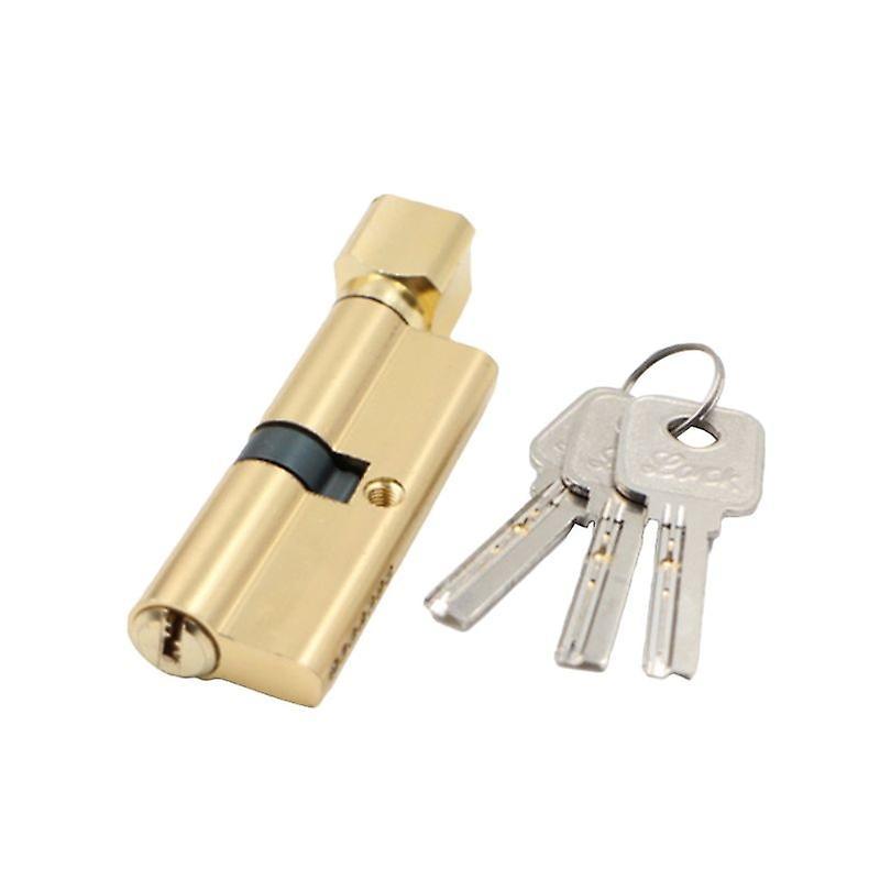 Slowmoose Anti-theft Entrance Metal Door Lock With 3 Keys Gold