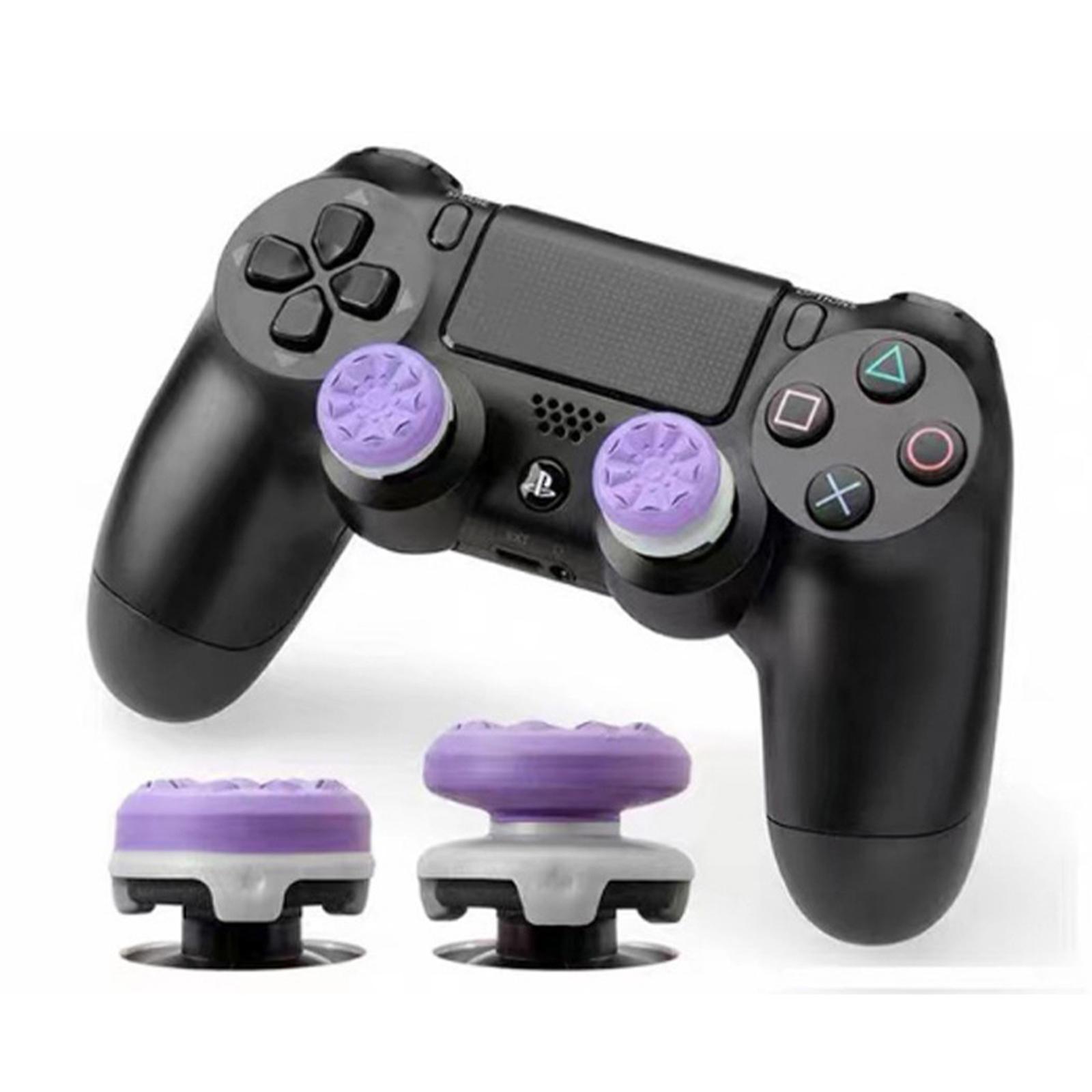 Frusde 2pcs Joystick Grip For PS5 PS4 Controller, Silicone Thumb Grips Caps Cover Analog Stick For Playstation 5, Playstation 4 Controller Purple