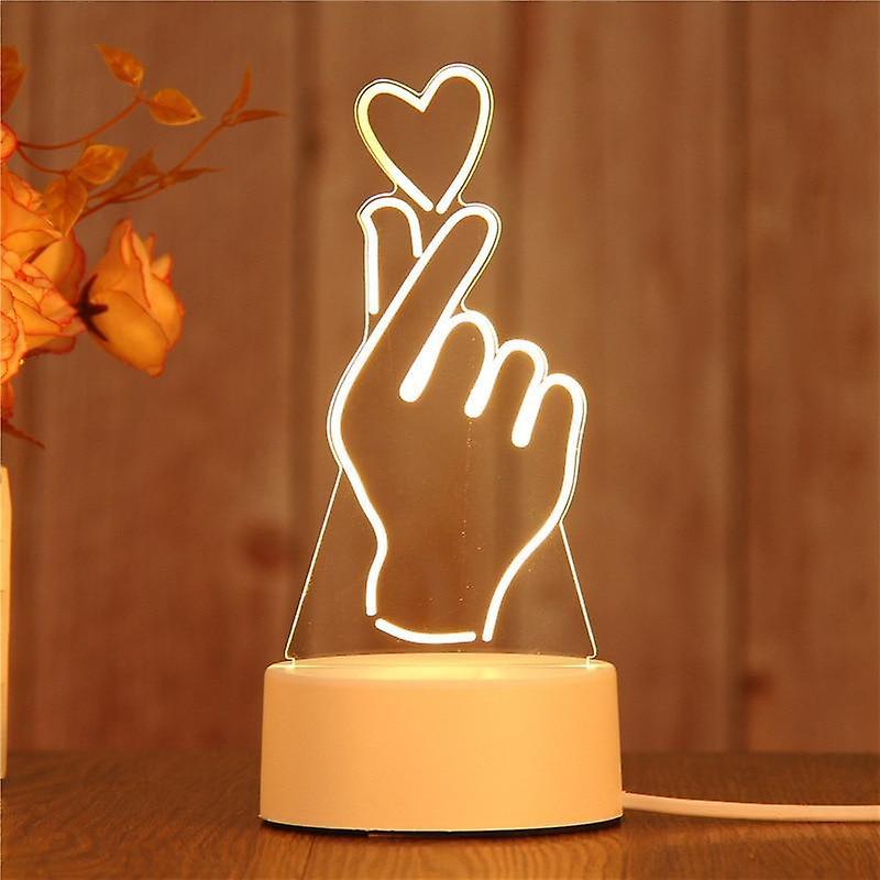 Slowmoose 3d Led Night Light- Novelty Table Lamp Heart