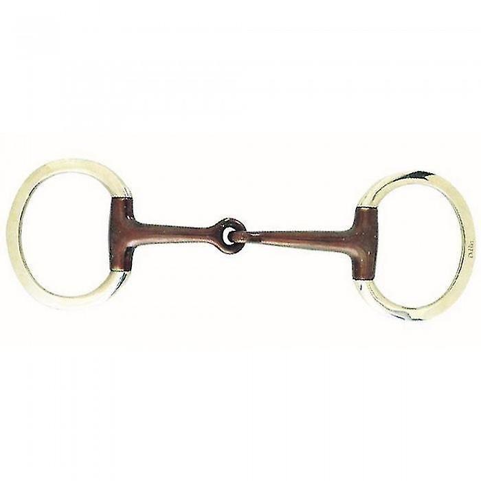 Korsteel Sweet Iron Jointed Eggbutt Snaffle Bit Black 5.5in